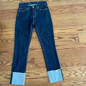 AG-adriano goldschmied.Mari high rise straight Cuffed jeans.Brand new w/ tags